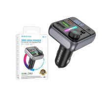 FM-модулятор BOROFONE BC50 PD20W + QC3.0, чорний