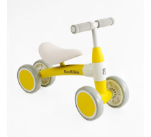 Велобіг 4-х колісний BST-90900 Best Trike для дітей, міцна рама, зручне сидіння, м'які колеса, жовтий колір
