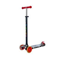 Дитячий триколісний самокат iTrike JR 3-055-1-WP12 MAXI, з підсвіткою, чорний