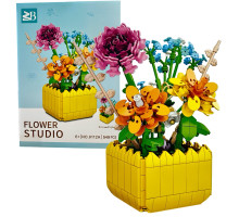 Конструктор Flower Studio Різнокольоровий букет у вазі на 549 деталей (9112A)
