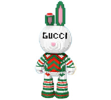Конструктор Magic Blocks Зайчик Bearbrick зелений на 3366 деталей (9090)