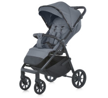 Прогулянкова коляска ME 1182 MALTA Iron Gray з регульованою ручкою, підсклянником та дощовиком