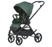 Дитяча коляска ME 1191 CHLOE Smoke Green El Camino реверсивний блок, плавна амортизація, преміальна екошкіра
