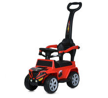 Каталка Bambi Racer M 5805EL 2-в-1 з батьківською ручкою та музикою, червоний