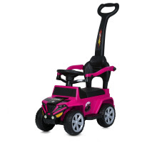 Каталка Bambi Racer M 5805EL 2-в-1 з батьківською ручкою та музикою, рожевий