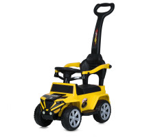 Каталка Bambi Racer M 5805EL 2-в-1 з батьківською ручкою та музикою, жовтий