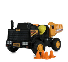 Дитяча вантажівка 8500AEBLR-6 (24V) Bambi Racer з пультом керування 2,4G, м’які колеса  EVA, шкіряне сидіння, жовтий