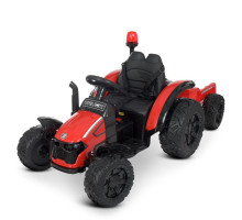 Дитячий електромобіль трактор Bambi Racer M 4573EBLR-3 з причепом та м’яким шкіряним сидінням, від 3-х років