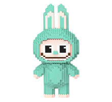 Дитячий конструктор Magic Blocks Зайчик Лабубу Салатовий на 3132 деталі (9185)