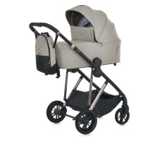 Універсальна коляска 2в1 EL CAMINO ME 1190 COIL Cloud Beige з рюкзаком, дощовиком та москітною сіткою, беж