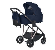 Універсальна коляска 2в1 EL CAMINO ME 1190 COIL Iris Blue з рюкзаком, дощовиком та москітною сіткою, синя