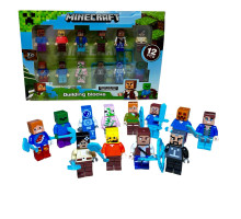 Набір ігрових фігурок Minecraft 12 шт. зі зброєю (0302E)