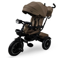 Дитячий триколісний велосипед EL CAMINO ME 1193 Beige Praline – поворотне сидіння, складне кермо, світло