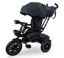 Дитячий триколісний велосипед EL CAMINO ME 1193 MODENA Dark Gray – поворотне сидіння, складне кермо, світло