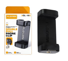 Тримач для телефону PLOKAMA CL-10, ABS-пластик + гума, різьба 1/4 дюйма, протиковзкі вставки,чорний