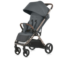 Прогулянкова коляска ME 1192 AXIS Volcanic Gray з регульованою ручкою, великими PU колесами,  до 22 кг