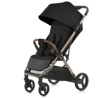 Прогулянкова коляска ME 1192 AXIS Black з регульованою ручкою, великими PU колесами,  до 22 кг
