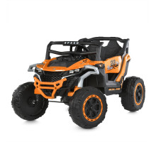Дитячий електромобіль Джип Bambi Racer M 6141EBLR-6, два двигуни, 3 швидкості, Bluetooth, помаранчевий