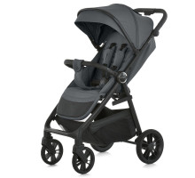 Дитяча прогулянкова коляска ME 1181 DAHLIA Volcanic Gray — до 22 кг, з чохлом, PU колеса, регульована ручка