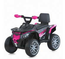 Дитячий електричний квадроцикл Bambi Racer M 6125EBLR-8, до 3 км/год, 6V/800mA, екошкіра, фіолетовий