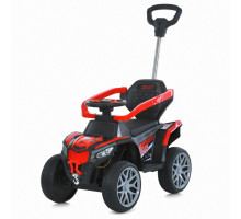 Дитячий електричний квадроцикл Bambi Racer M 6126EBLR-3, толокар + батьківська ручка, 6V/500mA, червоний