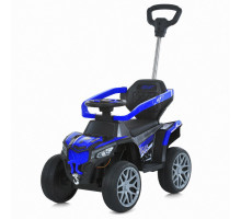 Дитячий електричний квадроцикл Bambi Racer M 6126EBLR-4, толокар + батьківська ручка, 6V/500mA, синій