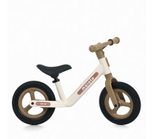 Біговел MBB 1047-4, до 20 кг, 2 колеса, діаметр коліс 10", оберт руля на 360°, біло-коричневий