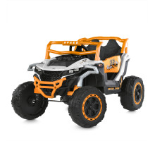 Електромобіль джип Bambi Racer M 6141EBLR-1, оранжевий, 2×25W, 12V, шкіряне сидіння, EVA, пульт, Bluetooth