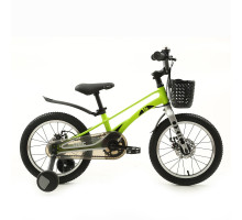Велосипед MB 16OXIC NEON GREEN, пластикові захисні крила, алюмінієве кермо з винесенням, зелений