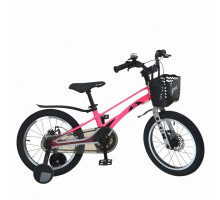 Велосипед MB 16OXIC NEON PINK, пластикові захисні крила, алюмінієве кермо з винесенням, рожевий