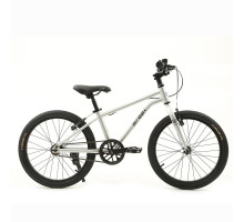 Велосипед MB 20LIGHTY SILVER, 20 дюймів, підніжка, дзвоник, захист ланцюга, сірий