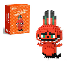 Дитячий конструктор Bricks Зайчик Лабубу червоний на 150 деталей (2007)