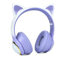 Навушники AKZ65, Bluetooth, із вушками, до 10 метрів, FM-радіо, TF-слот, 32 Ом, 20 Гц – 20 кГц, фіолетові