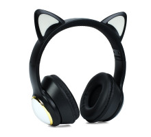 Навушники AKZ65, Bluetooth, із вушками, до 10 метрів, FM-радіо, TF-слот, 32 Ом, 20 Гц – 20 кГц, чорні