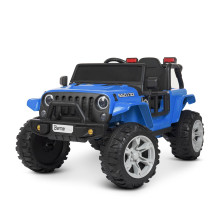 Дитячий електромобіль джип Bambi Racer M 4282EBLR-4 з акумулятором 12V та шкіряним сидінням синій
