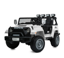 Дитячий електромобіль джип Bambi Racer M 6108EBLR-1 (24V) з двомісним сидінням з екошкіри, білий