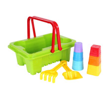Пісочний набір Technok Toys 4500 — відерце, лопатка, граблі та формочки