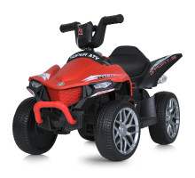 Дитячий квадроцикл Bambi Racer з двома моторами, MP3, USB, музичний, червоного  кольору