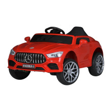 Дитячий електромобіль Bambi Racer з екошкіряним сидінням, пультом 2.4G та амортизаторами, червоного кольору