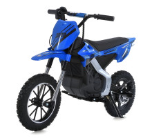 Електромотоцикл кросовий 300W на амортизаторах з надувними колесами Bambi M 6076AL-4 синій