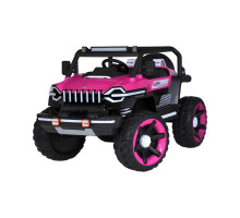 Дитячий електромобіль-джип Bambi Racer M 5824EBLR-8, одномісний, 24V, 4 мотори, з пультом, EVA-колеса, шкіряне сидіння, рожевий