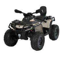 Дитячий двомісний квадроцикл M 6080EL-13(24V) Can-Am, 4 мотори по 200W, шкіряне сидіння, EVA колеса, Бежевий