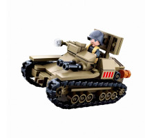 Конструктор SLUBAN M38-B0709 — Військовий танк із фігуркою солдата, 183 деталі, розвивальна іграшка для дітей