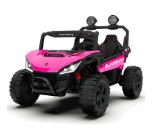 Дитячий електромобіль джип Баггі USB, EVA, BLUETOOTH Bambi M 6205EBLR-8(24V) рожевий