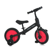 Дитячий біговел-велосипед MBB 1012-3 PROFI KIDS 12 дюймів, EVA-колеса, ексцентрик, чорно-червоний