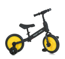 Дитячий біговел-велосипед MBB 1012-4 PROFI KIDS 12 дюймів, EVA-колеса, ексцентрик, чорно-жовтий