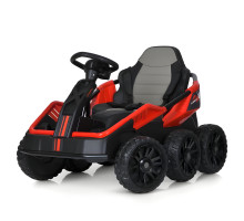 Дитячий електрокарт на шести колесах та шкіряним сидінням Bambi kart M 5765EBLR-3