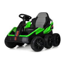 Дитячий електрокарт на шести колесах та шкіряним сидінням Bambi kart M 5765EBLR-5
