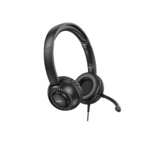 Провідні накладні навушники HOCO W112 Pure з мікрофоном, 3.5 мм, 1.8 м, адаптер у комплекті