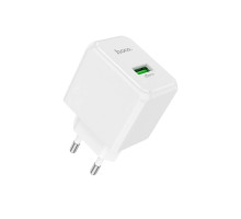 Мережевий зарядний пристрій HOCO CS12A QC3.0, 1 USB, швидке заряджання, білий